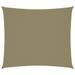 Voile de parasol Tissu Oxford rectangulaire 2,5x3 m Beige - Photo n°1