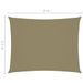 Voile de parasol Tissu Oxford rectangulaire 2,5x4 m Beige - Photo n°6