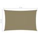 Voile de parasol Tissu Oxford rectangulaire 2,5x5 m Beige - Photo n°6