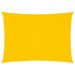 Voile de parasol Tissu Oxford rectangulaire 2,5x5 m Jaune - Photo n°1