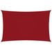 Voile de parasol Tissu Oxford rectangulaire 2,5x5 m Rouge - Photo n°1