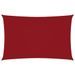 Voile de parasol Tissu Oxford rectangulaire 2x4,5 m Rouge - Photo n°1