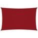 Voile de parasol Tissu Oxford rectangulaire 2x5 m Rouge - Photo n°1