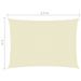 Voile de parasol Tissu Oxford rectangulaire 3x4,5 m Crème - Photo n°6