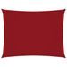 Voile de parasol Tissu Oxford rectangulaire 3x4 m Rouge - Photo n°1