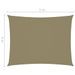 Voile de parasol Tissu Oxford rectangulaire 4x5 m Beige - Photo n°6