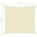 Voile de parasol Tissu Oxford rectangulaire 4x5 m Crème - Photo n°6