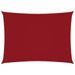Voile de parasol Tissu Oxford rectangulaire 4x6 m Rouge - Photo n°1