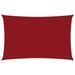 Voile de parasol Tissu Oxford rectangulaire 4x7 m Rouge - Photo n°1