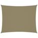 Voile de parasol Tissu Oxford rectangulaire 5x6 m Beige - Photo n°1