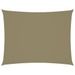 Voile de parasol Tissu Oxford rectangulaire 6x8 m Beige - Photo n°1