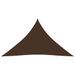 Voile de parasol Tissu Oxford triangulaire 3,5x3,5x4,9 m Marron - Photo n°1