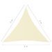 Voile de parasol Tissu Oxford triangulaire 3x3x3 m Crème - Photo n°6