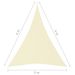 Voile de parasol Tissu Oxford triangulaire 3x4x4 m Crème - Photo n°6