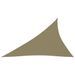 Voile de parasol Tissu Oxford triangulaire 3x4x5 m Beige - Photo n°1