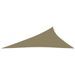 Voile de parasol Tissu Oxford triangulaire 3x4x5 m Beige - Photo n°3