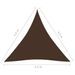 Voile de parasol Tissu Oxford triangulaire 4,5x4,5x4,5 m Marron - Photo n°6