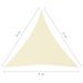 Voile de parasol Tissu Oxford triangulaire 4x4x4 m Crème - Photo n°6