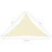 Voile de parasol Tissu Oxford triangulaire 4x4x5,8 m Crème - Photo n°6