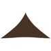 Voile de parasol Tissu Oxford triangulaire 4x4x5,8 m Marron - Photo n°1