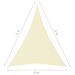 Voile de parasol Tissu Oxford triangulaire 4x5x5 m Crème - Photo n°6