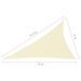 Voile de parasol Tissu Oxford triangulaire 4x5x6,4 m Crème - Photo n°6