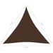Voile de parasol Tissu Oxford triangulaire 5x5x5 m Marron - Photo n°6