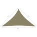 Voile de parasol Tissu Oxford triangulaire 5x5x6 m Beige - Photo n°6