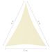 Voile de parasol Tissu Oxford triangulaire 5x6x6 m Crème - Photo n°6