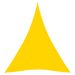 Voile de parasol Tissu Oxford triangulaire 5x6x6 m Jaune - Photo n°1
