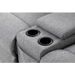 Canapé d'angle droit relax manuel 3 places tissu gris chiné avec appuis tête Helane - Photo n°8
