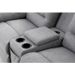 Canapé d'angle droit relax manuel 3 places tissu gris chiné avec appuis tête Helane - Photo n°10