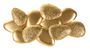 Applique murale design 3 lumières dorée effet feuilles d’or sculpturale LALI