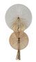 Applique murale lever de soleil verre métal doré design circulaire