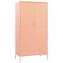Armoire 1 penderie 4 étagères réglables Klako 90 cm - Acier mat