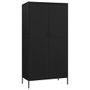 Armoire 1 penderie 4 étagères réglables Klako 90 cm - Acier mat