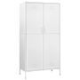 Armoire 1 penderie 4 étagères réglables Klako 90 cm - Acier mat