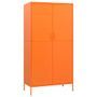 Armoire 1 penderie 4 étagères réglables Klako 90 cm - Acier mat