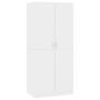 Armoire 2 portes blanc brillant Pandra 80 cm