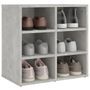 Armoire à chaussures Gris béton 52,5x30x50 cm