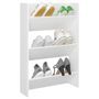 Armoire à chaussures murale Blanc 60x18x90 cm