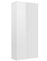Armoire à étagères Blanc brillant 80x35,5x180 cm Kaspar