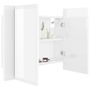 Armoire à miroir de bain à LED Blanc brillant 60x12x45 cm