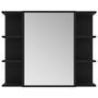Armoire à miroir de salle de bain Noir 80x20,5x64 cm