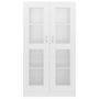 Armoire à vitrine Blanc brillant 82,5x30,5x150 cm