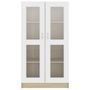 Armoire à vitrine Blanc chêne sonoma 82,5x30,5x150 cm