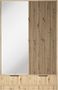 Armoire chambre adulte ASTORIA 120 cm chêne artisan et miroir