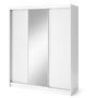 Armoire chambre adulte blanche BLANKO avec miroir