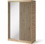 Armoire chambre adulte MERIKO 120 cm Chêne artisan et miroir