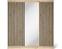Armoire chambre adulte MERIKO 180 cm Chêne artisan et miroir